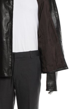 Giorgio Armani Lamb Leather Moto Jacket