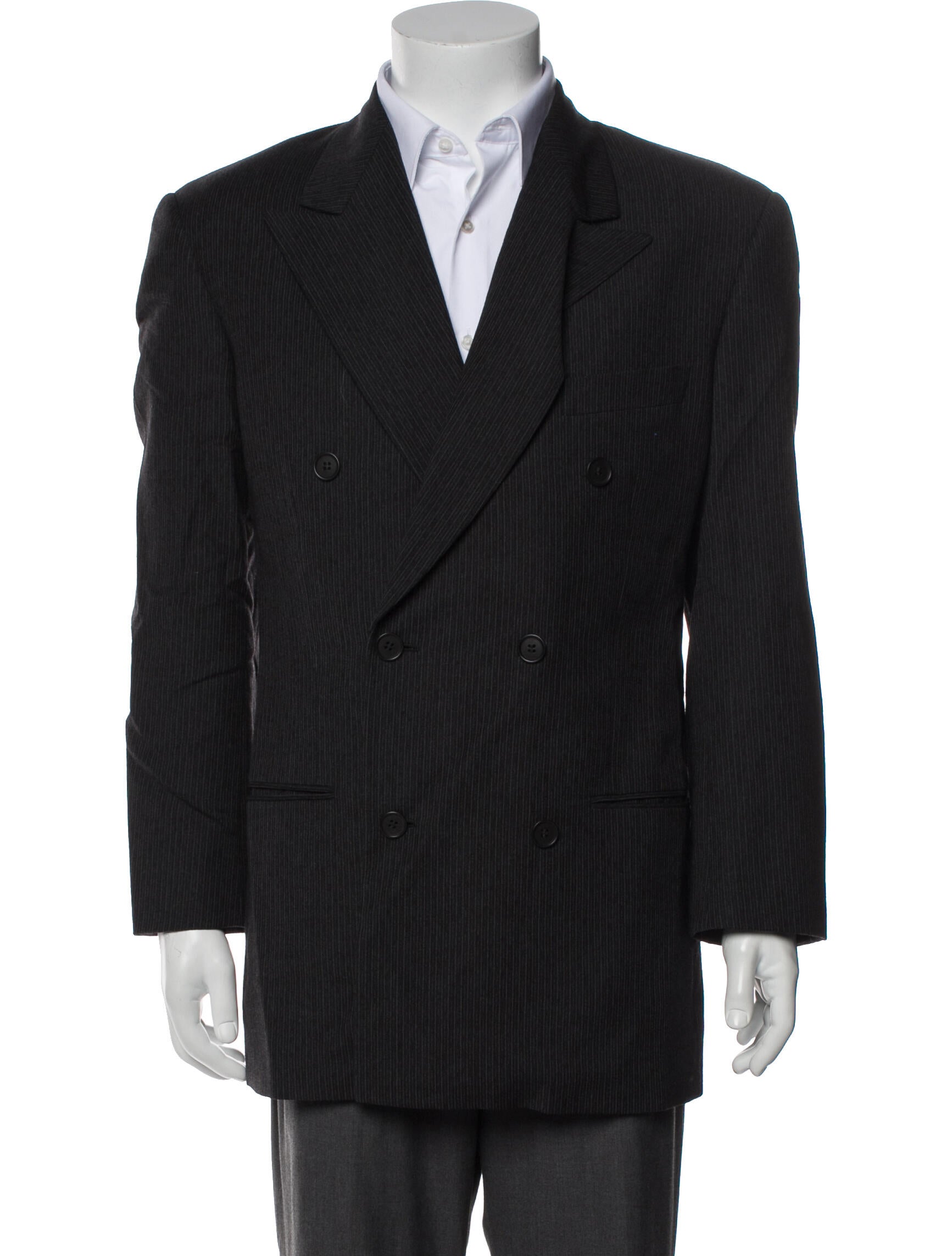 Giorgio Armani Virgin Wool Striped Blazer