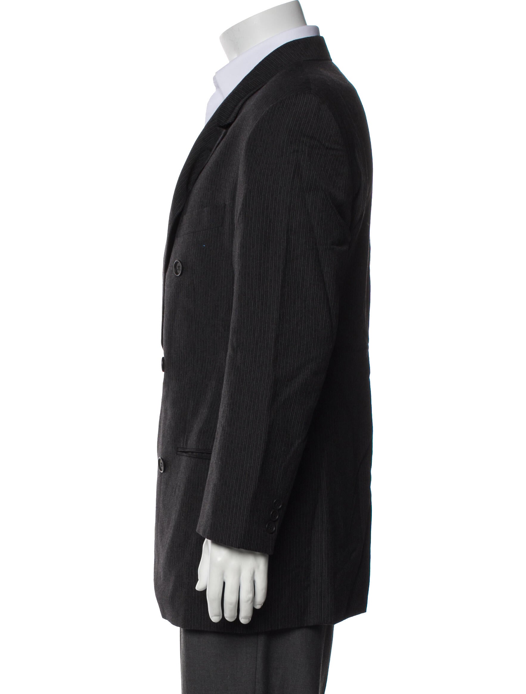Giorgio Armani Virgin Wool Striped Blazer