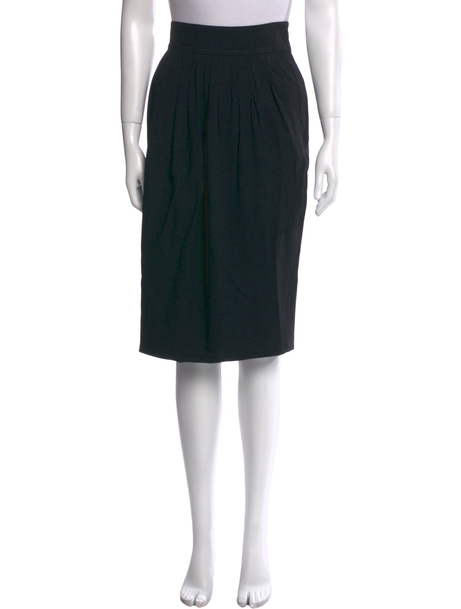 Giorgio Armani Pleated Accents Knee-Length Skirt