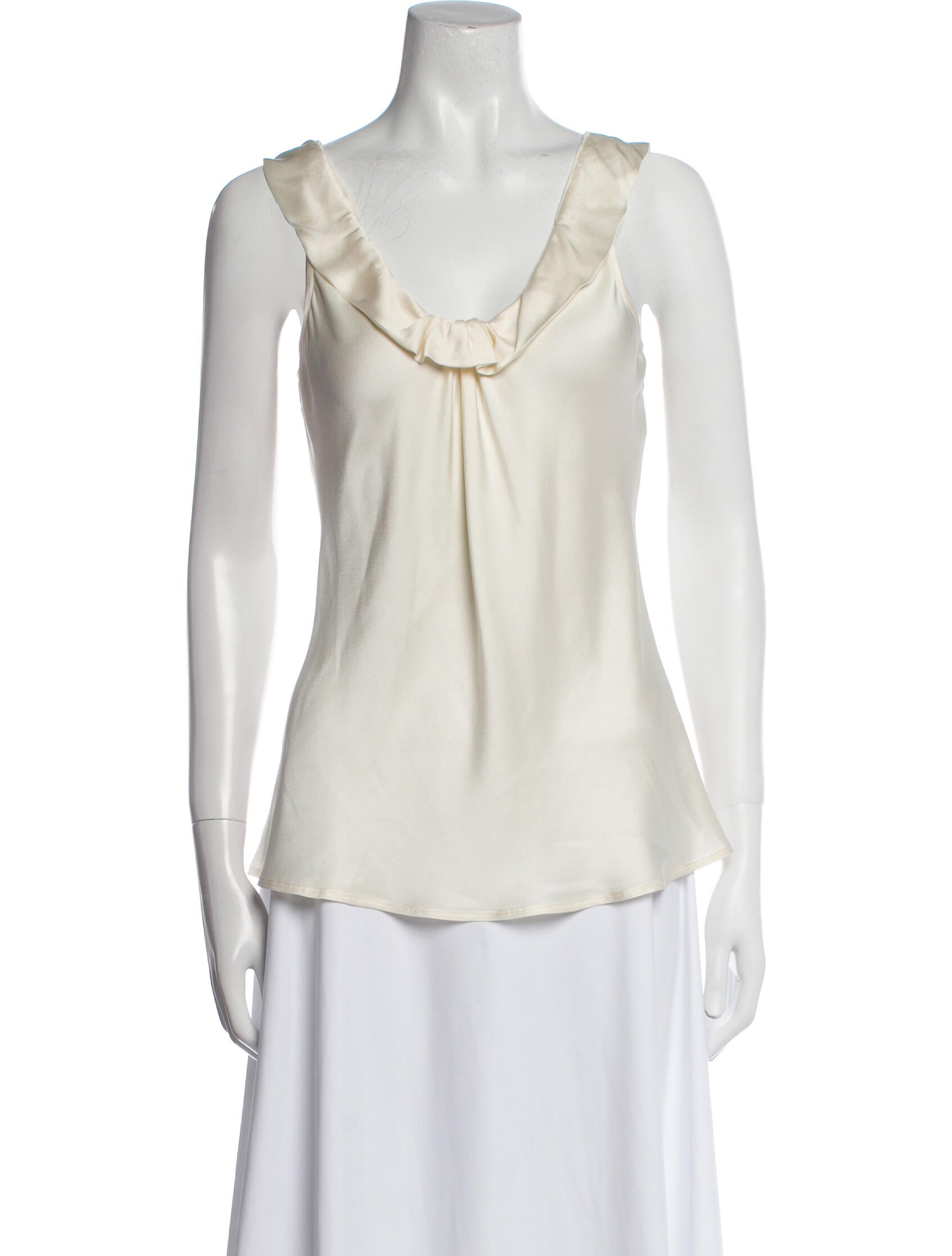 Giorgio Armani Silk V-Neck Top