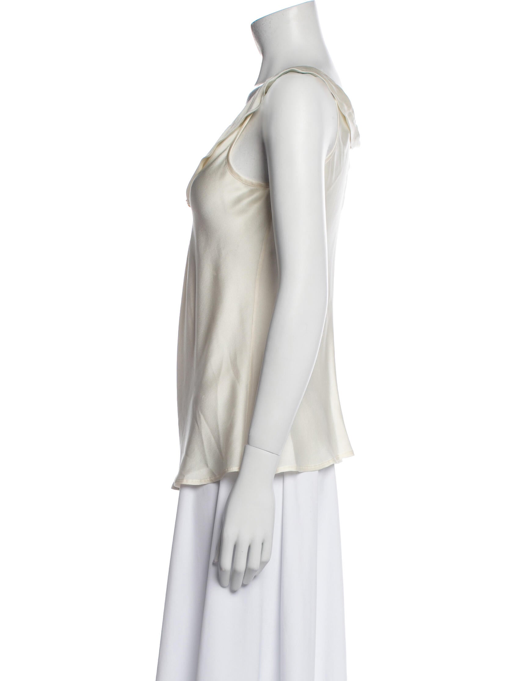 Giorgio Armani Silk V-Neck Top