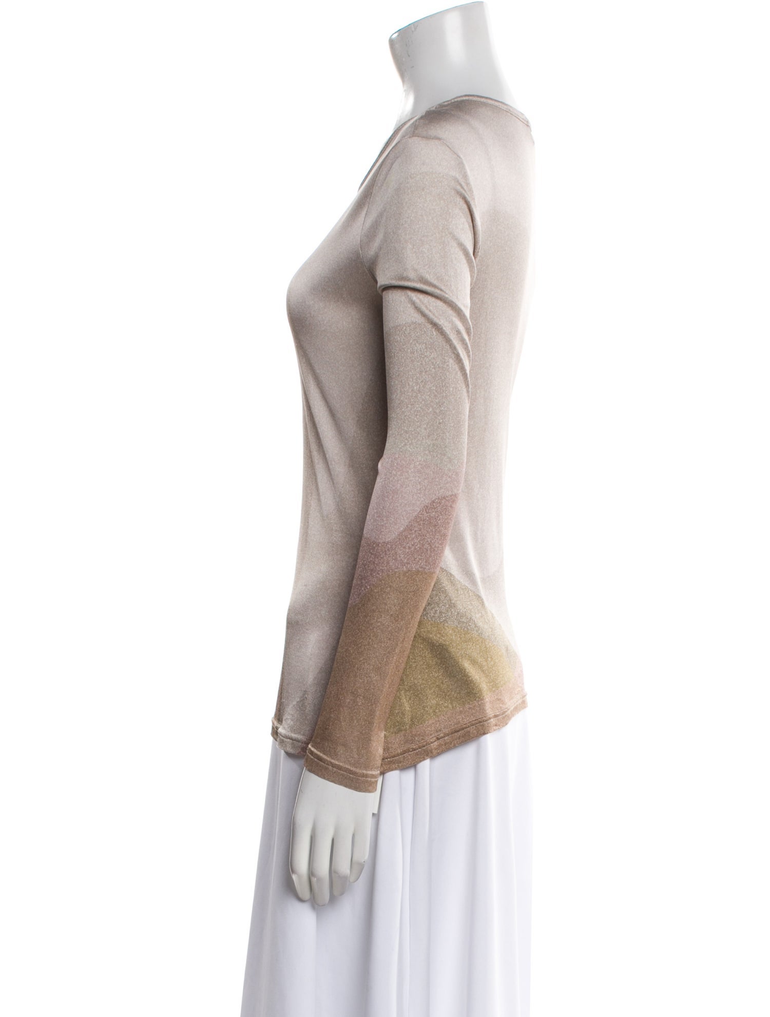 Giorgio Armani Silk Scoop Neck T-Shirt