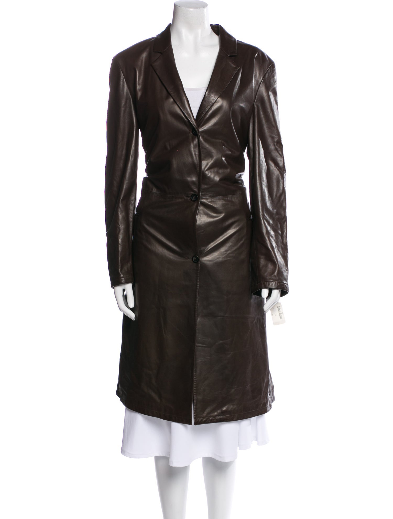 Giorgio Armani Leather Trench Coat