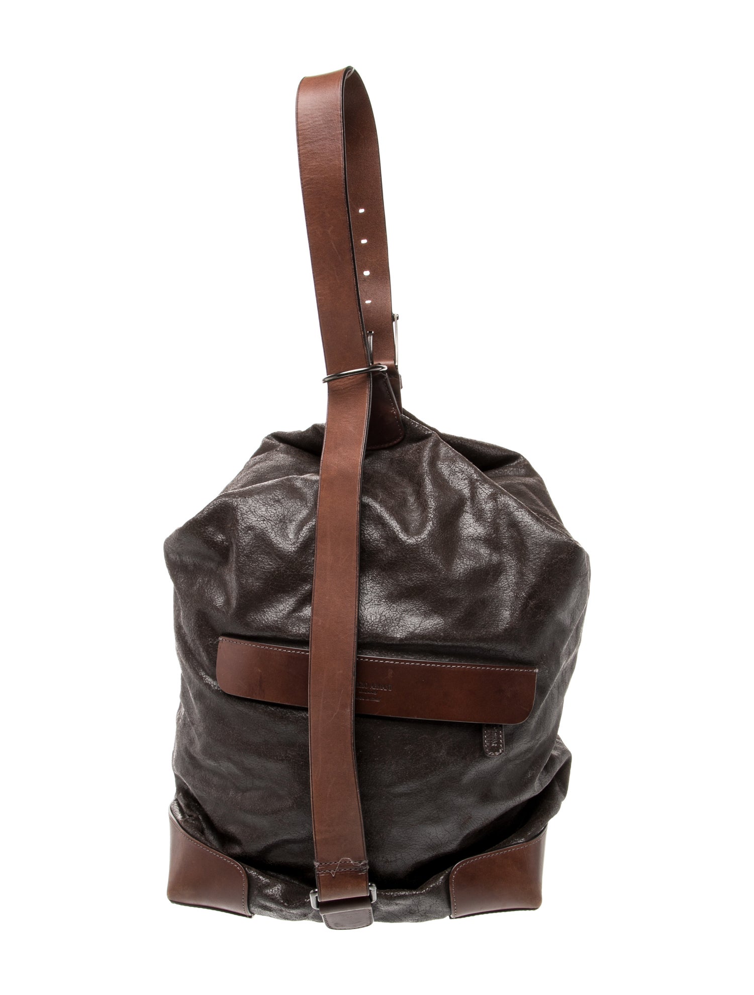 Giorgio Armani Leather Bucket Bag