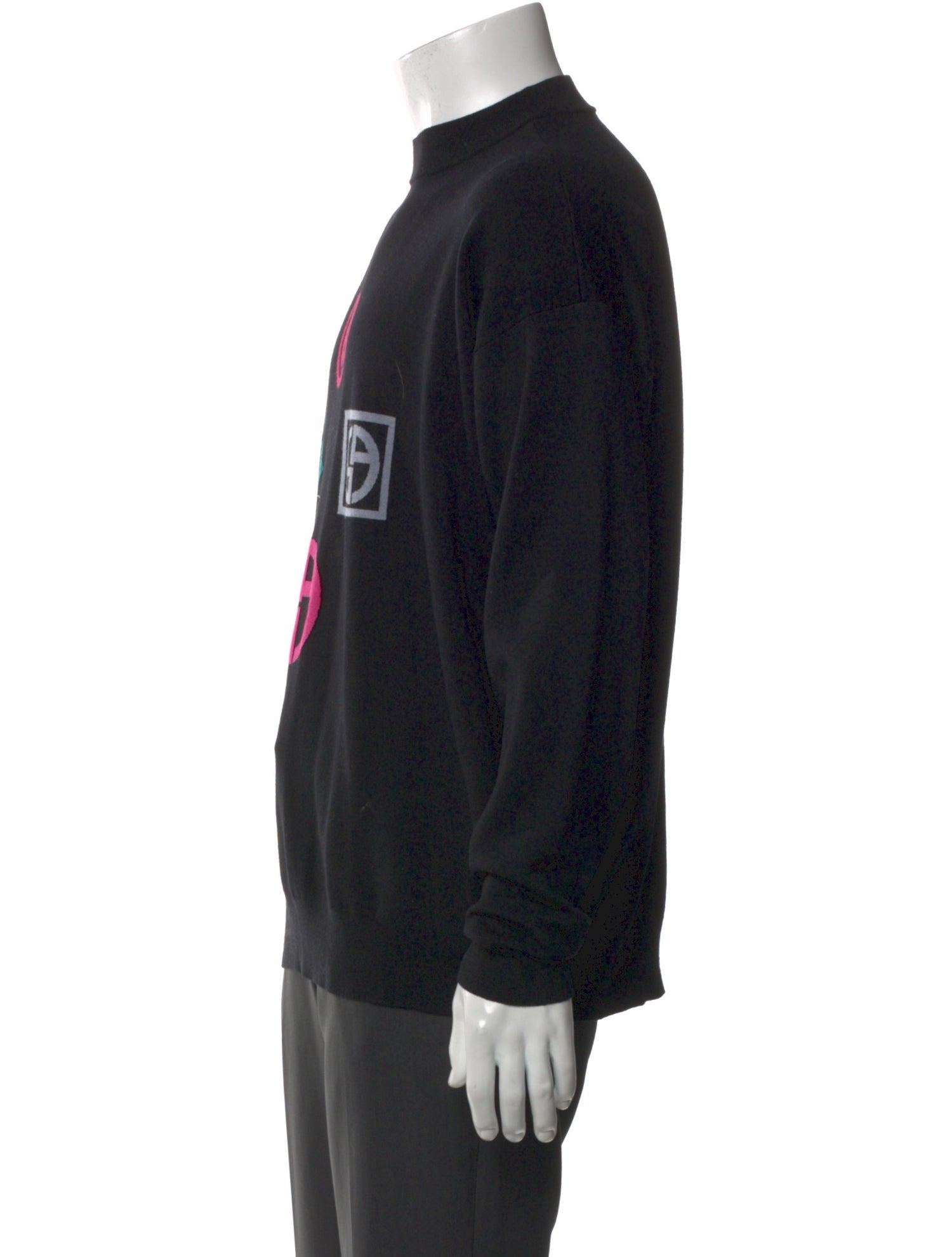 Giorgio Armani Virgin Wool Graphic Print Sweatshirt