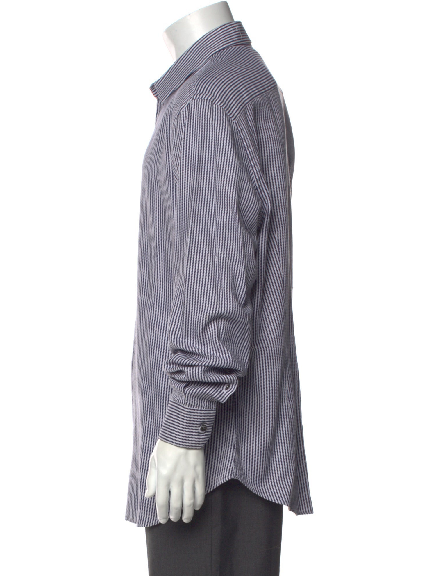 Giorgio Armani Striped Long Sleeve Dress Shirt