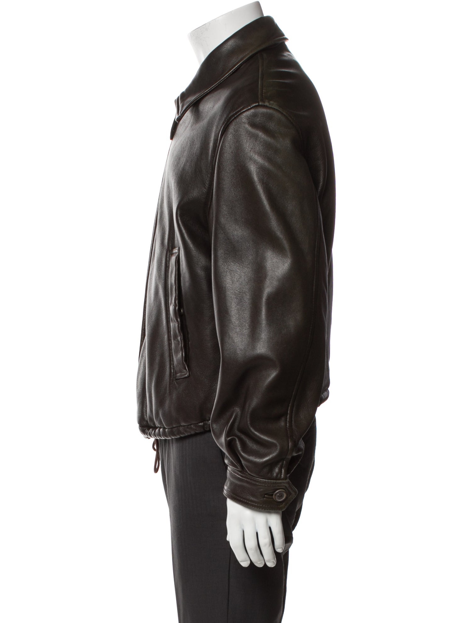 Giorgio Armani Lambskin Moto Jacket