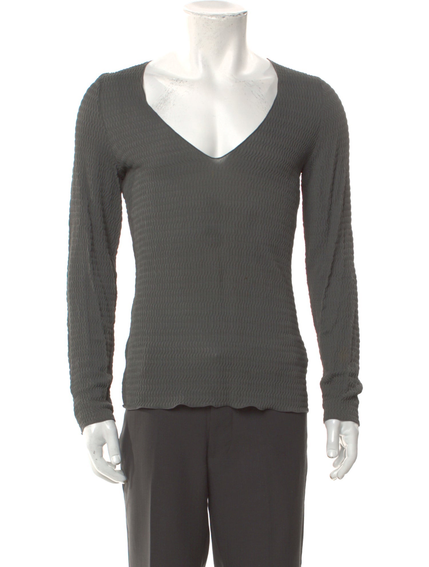 Giorgio Armani V-Neck Long Sleeve Top