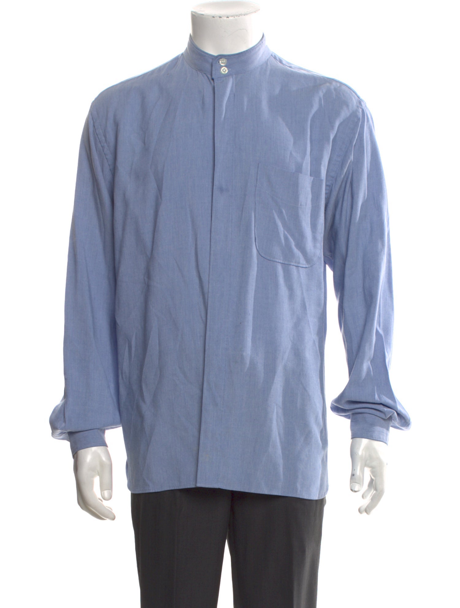 Giorgio Armani Striped Long Sleeve Dress Shirt