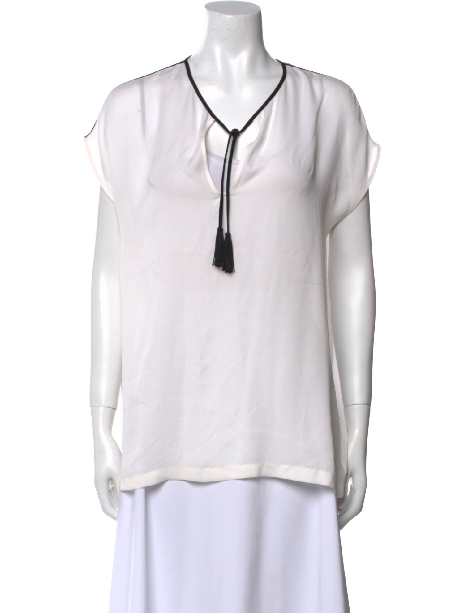 Giorgio Armani Silk V-Neck Blouse