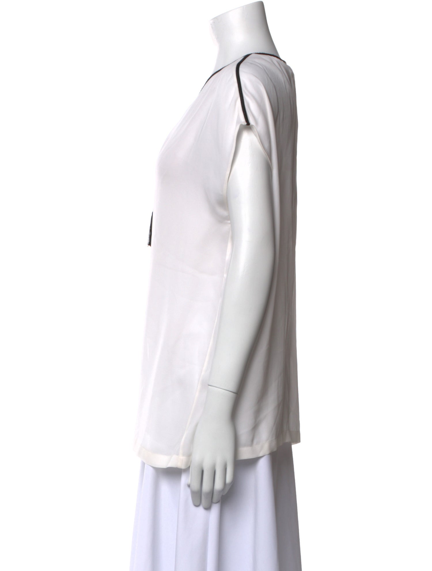 Giorgio Armani Silk V-Neck Blouse