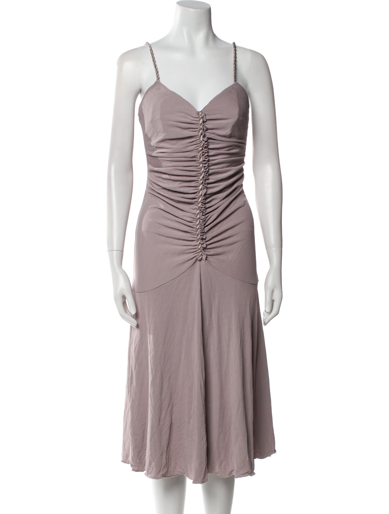 Giorgio Armani V-Neck Midi Length Dress