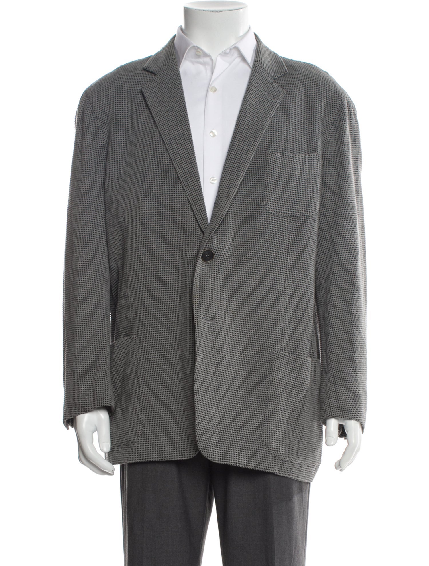 Giorgio Armani Plaid Print Blazer