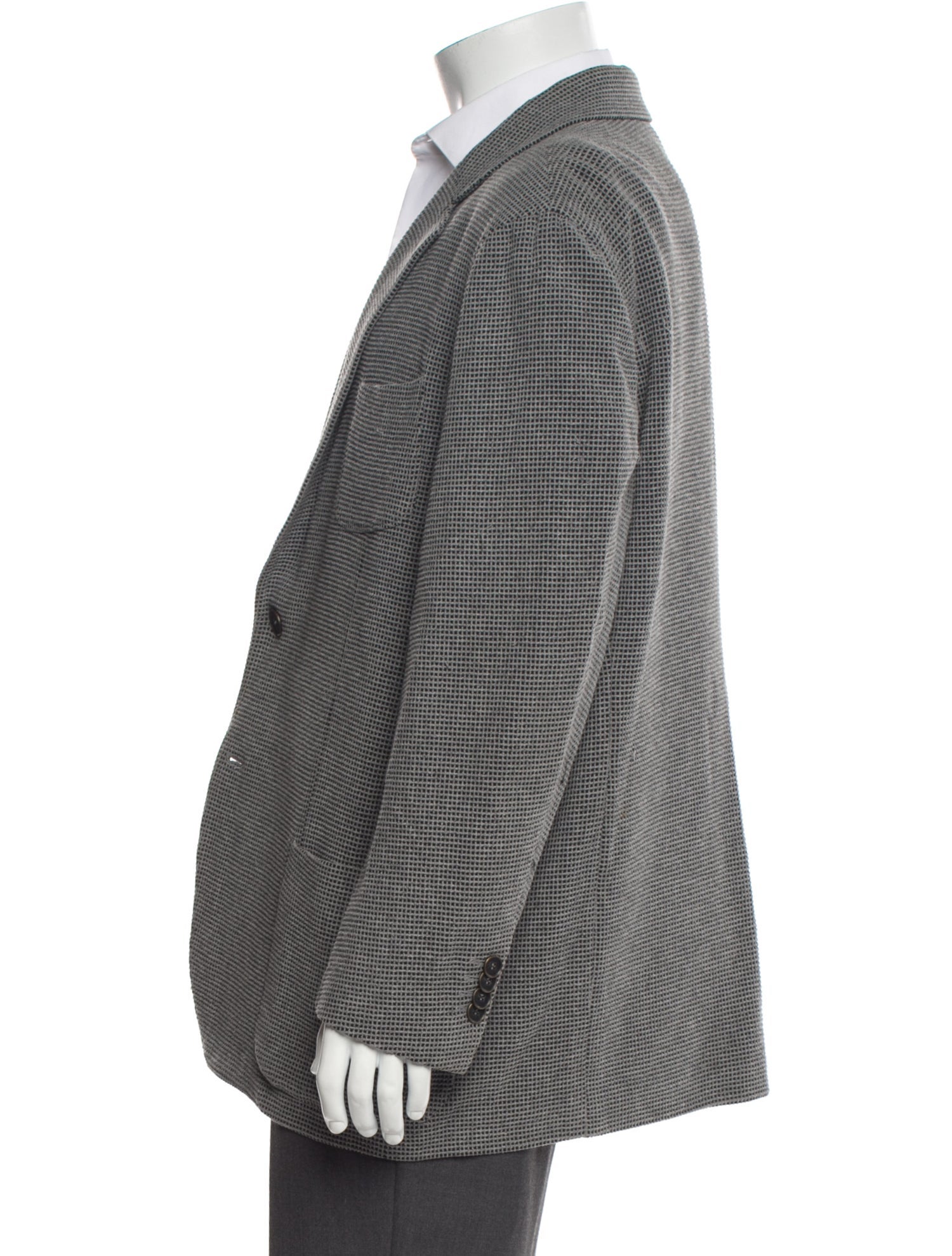 Giorgio Armani Plaid Print Blazer