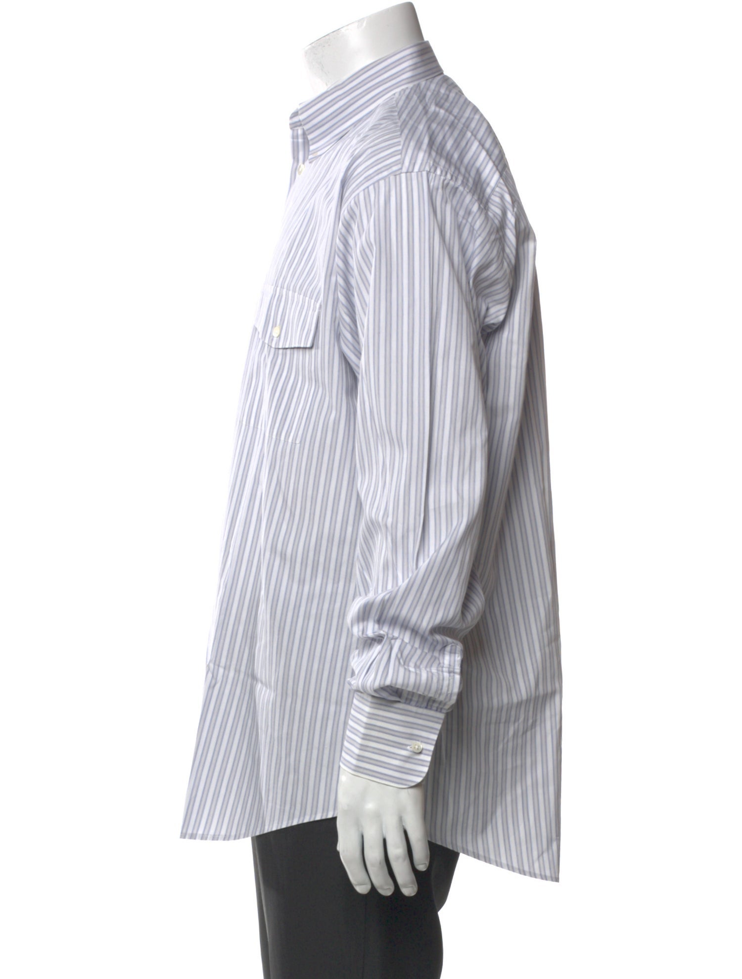 Giorgio Armani Striped Long Sleeve Dress Shirt