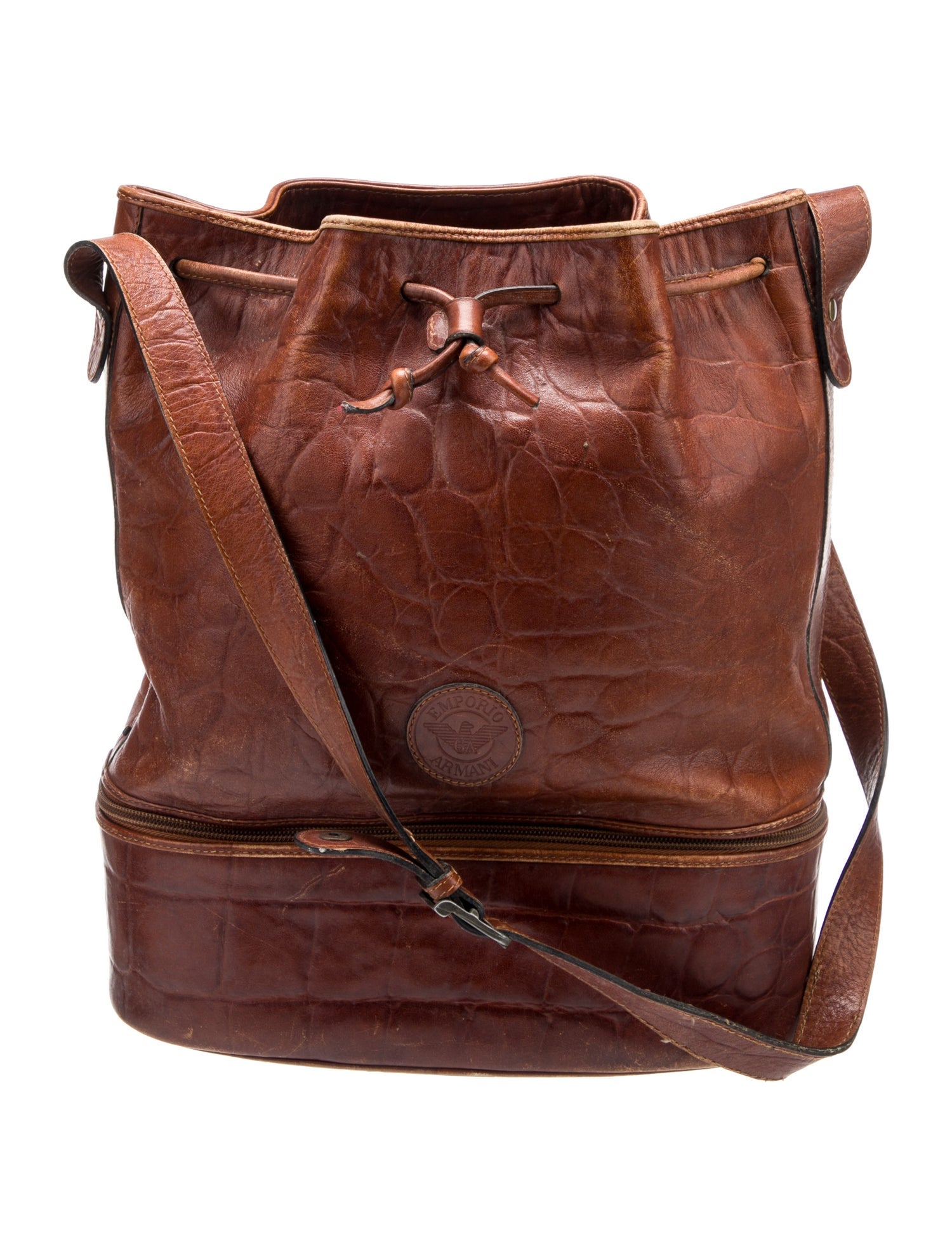 Emporio Armani Leather Bucket Bag Vintage