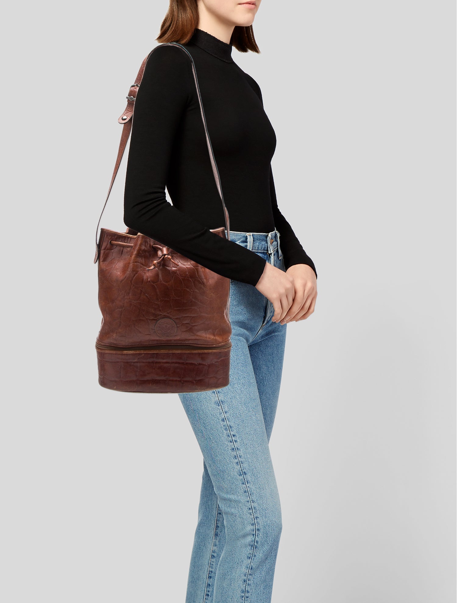 Emporio Armani Leather Bucket Bag Vintage