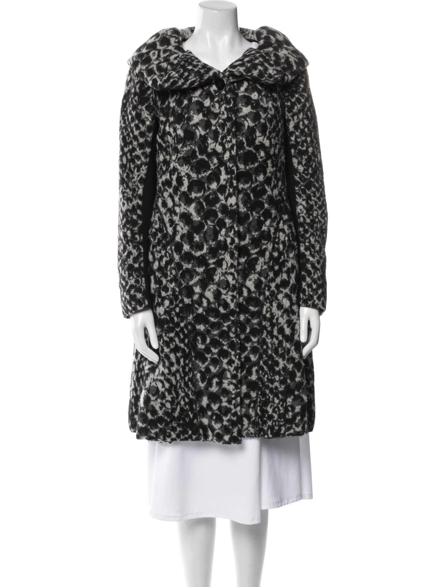 Giorgio Armani Wool Animal Print Coat