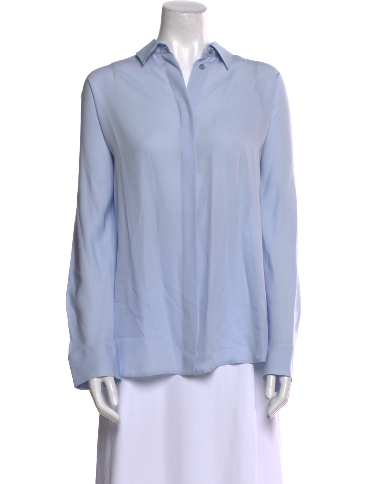 Giorgio Armani Silk V-Neck Button-Up Top w/ Tags