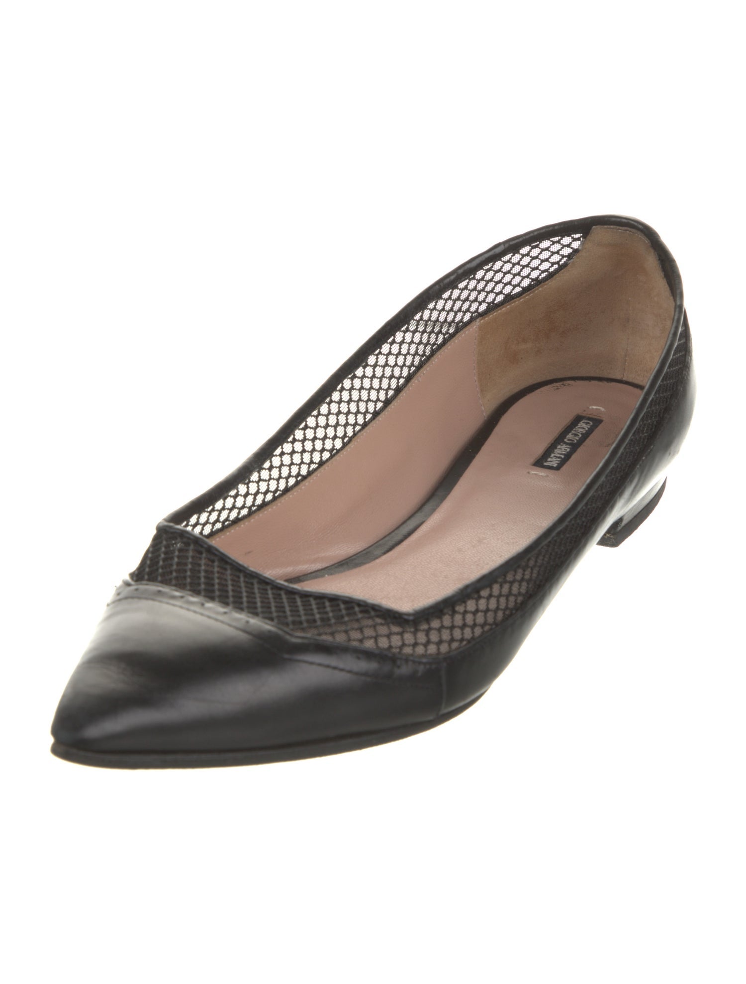 Giorgio Armani Leather Ballet Flats