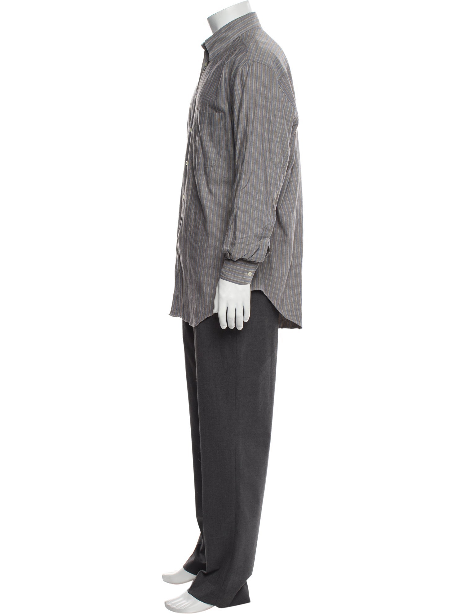 Giorgio Armani Striped Long Sleeve Dress Shirt