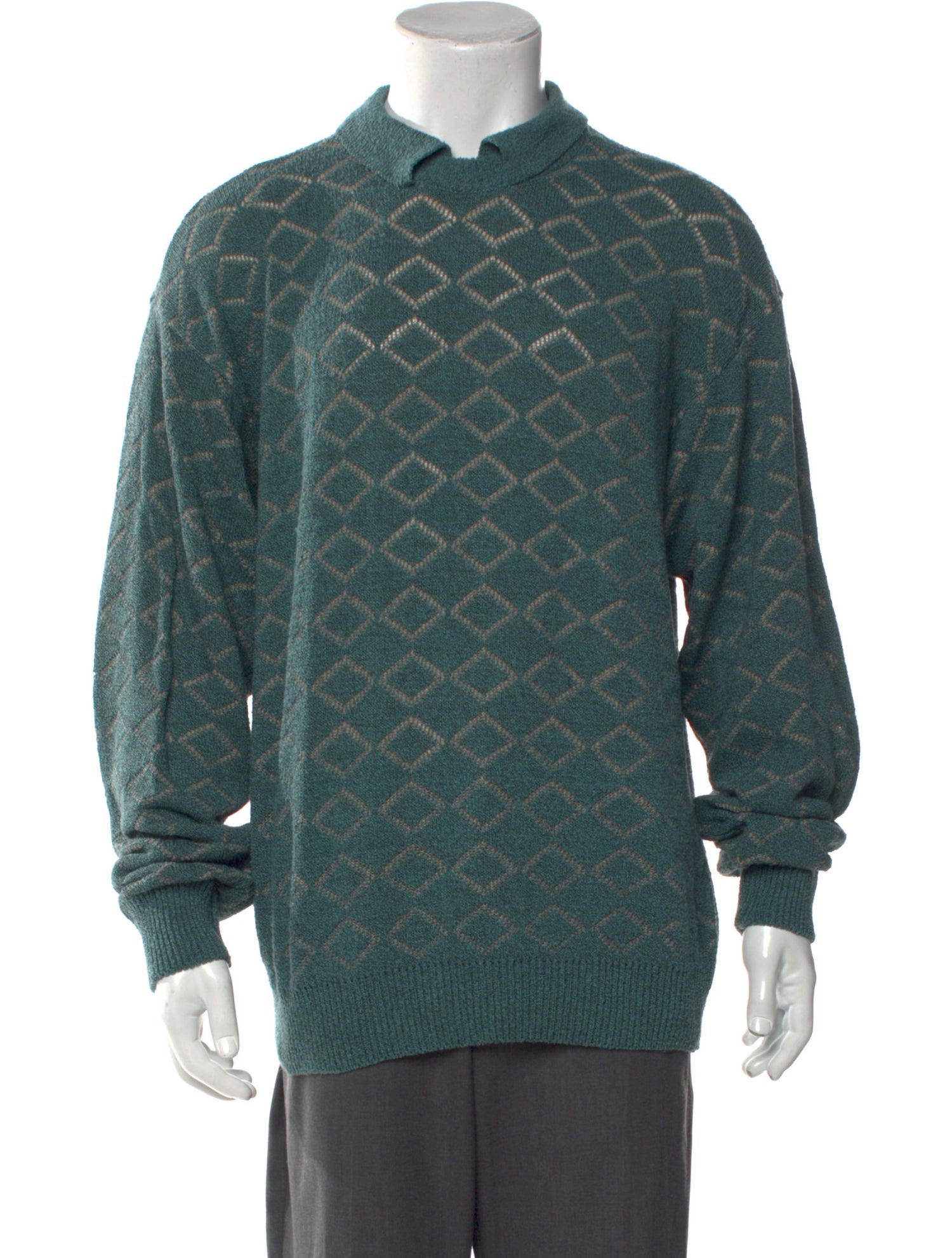 Giorgio Armani Silk Crew Neck Polo Sweater