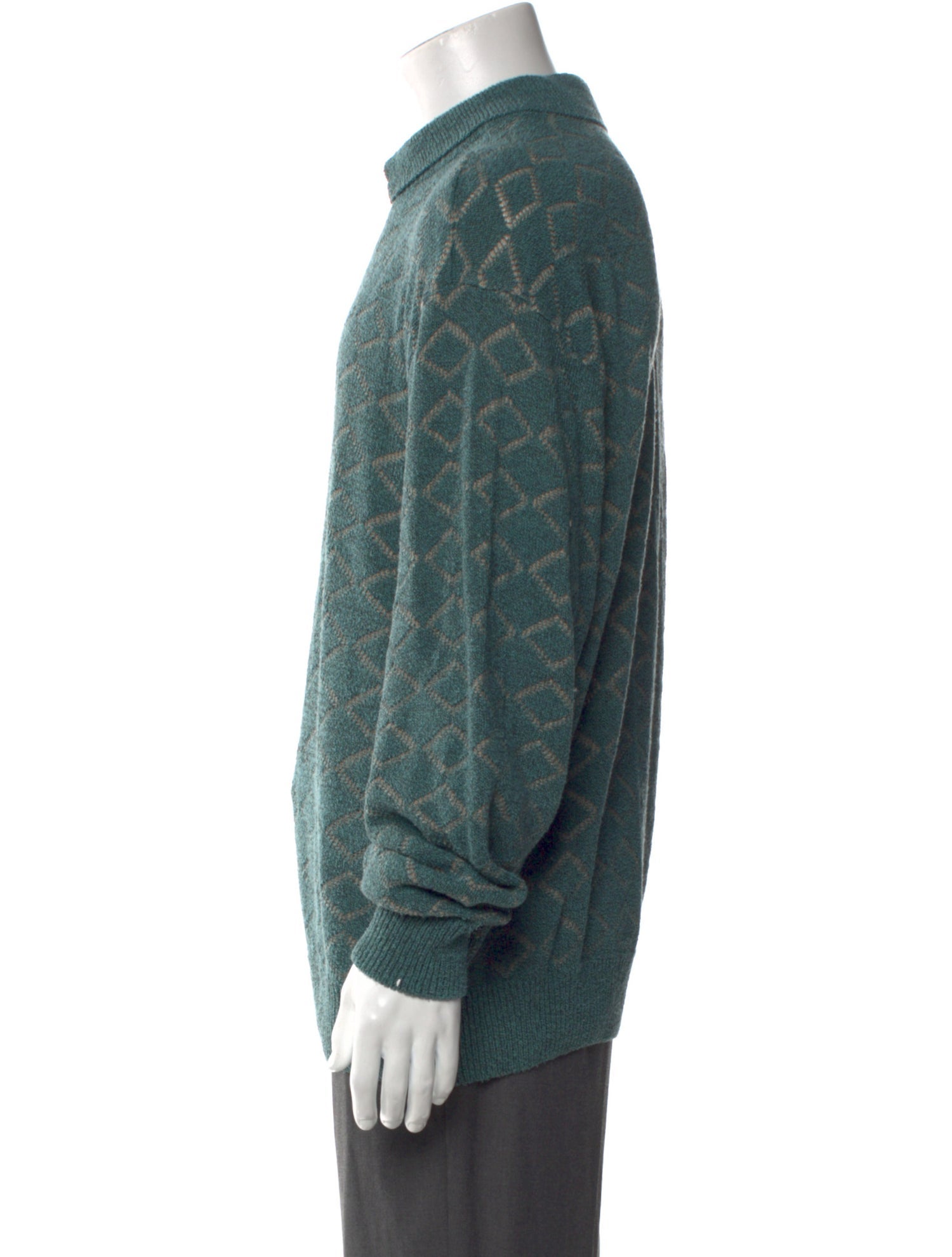 Giorgio Armani Silk Crew Neck Polo Sweater