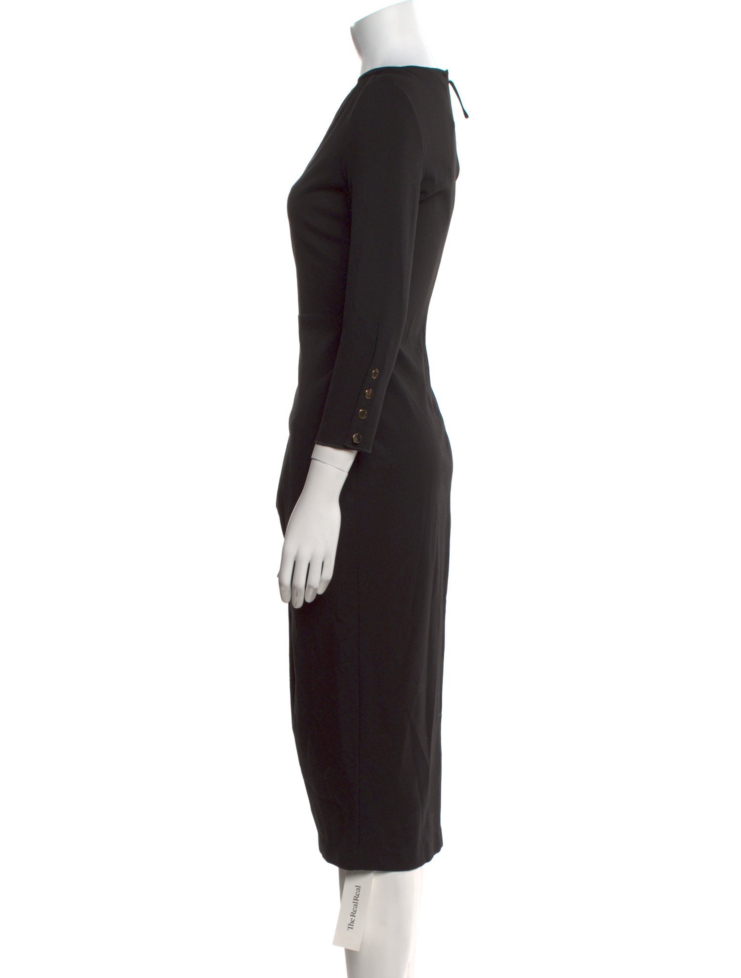 Giorgio Armani Bateau Neckline Midi Length Dress