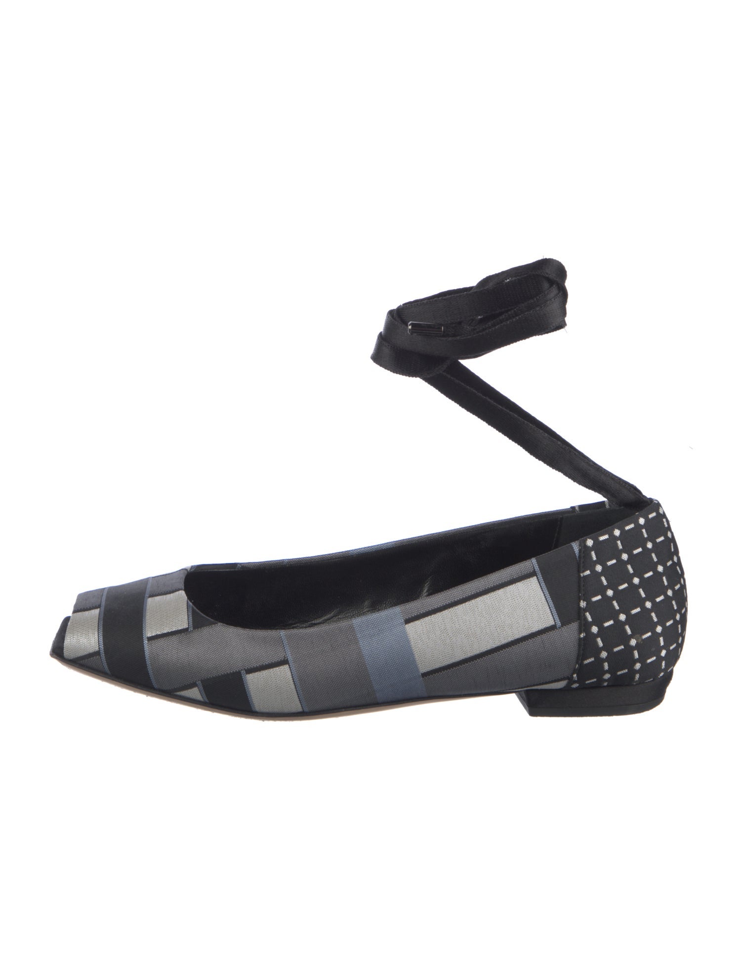 Giorgio Armani Colorblock Pattern Ballet Flats