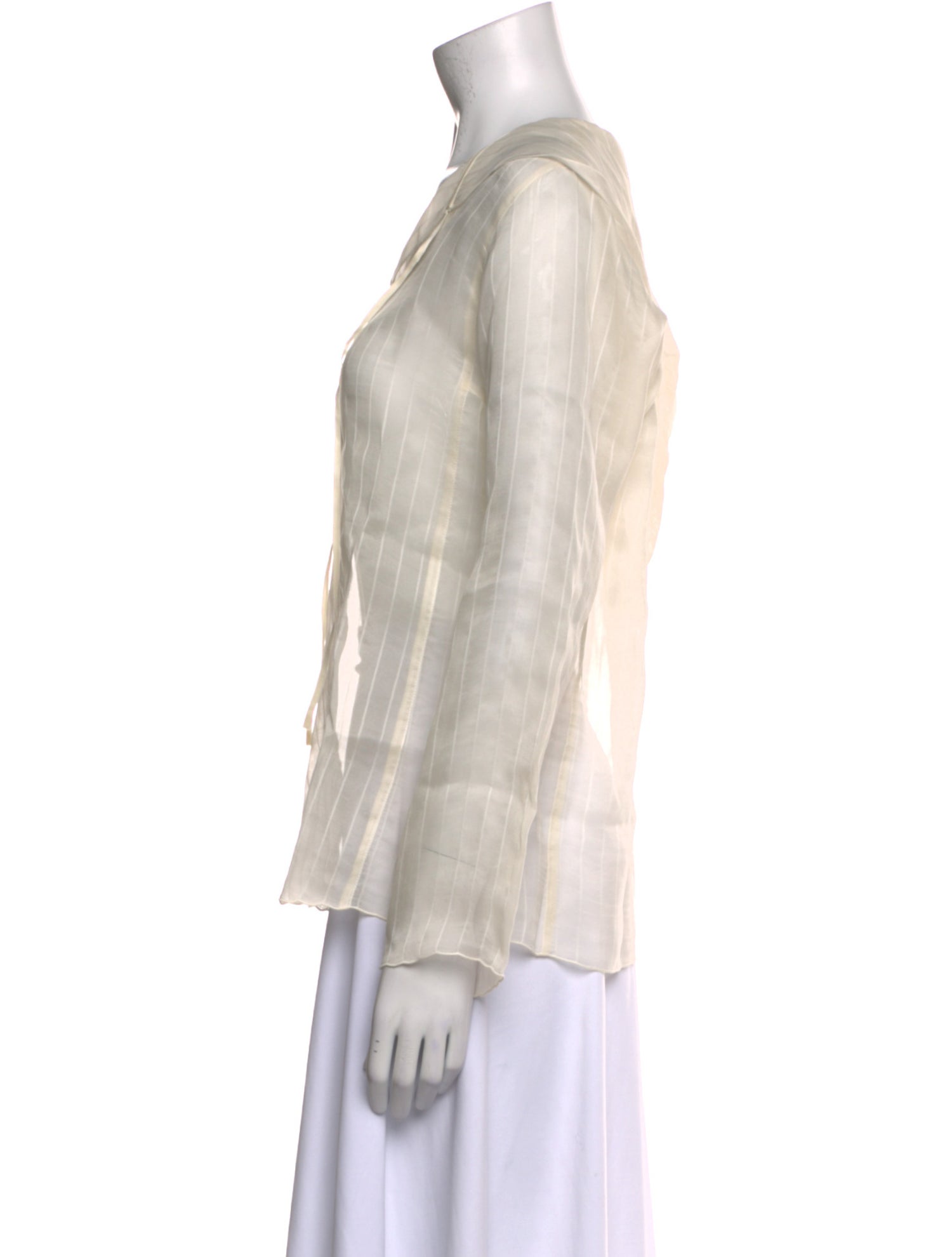 Giorgio Armani V-Neck Long Sleeve Blouse