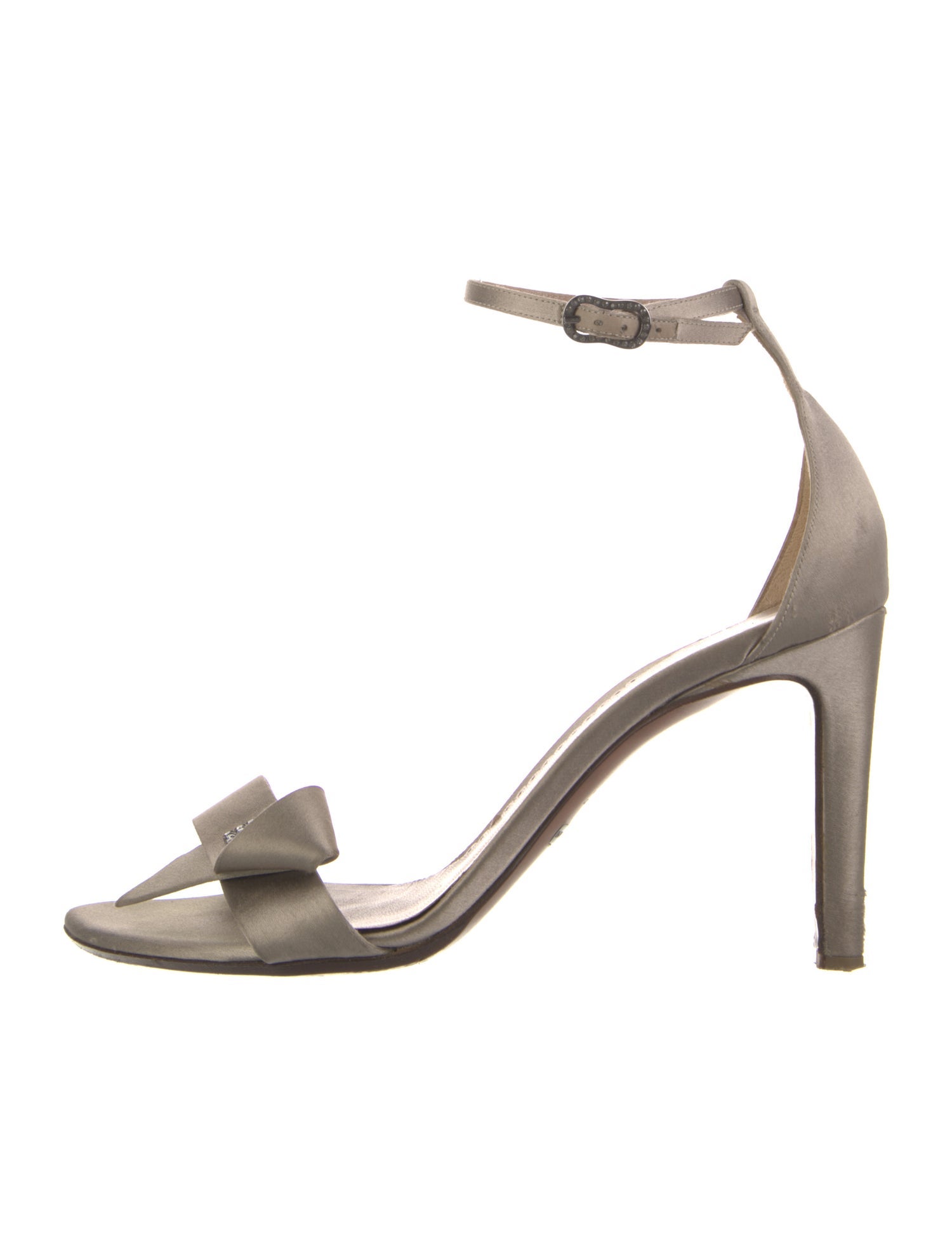 Giorgio Armani Satin Crystal Embellishments Sandals