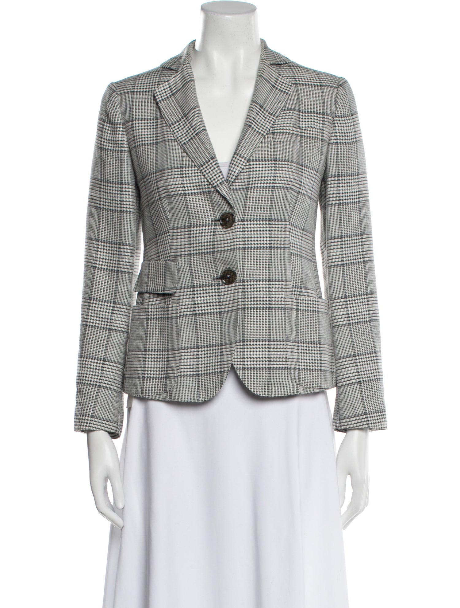 Giorgio Armani Plaid Print Blazer