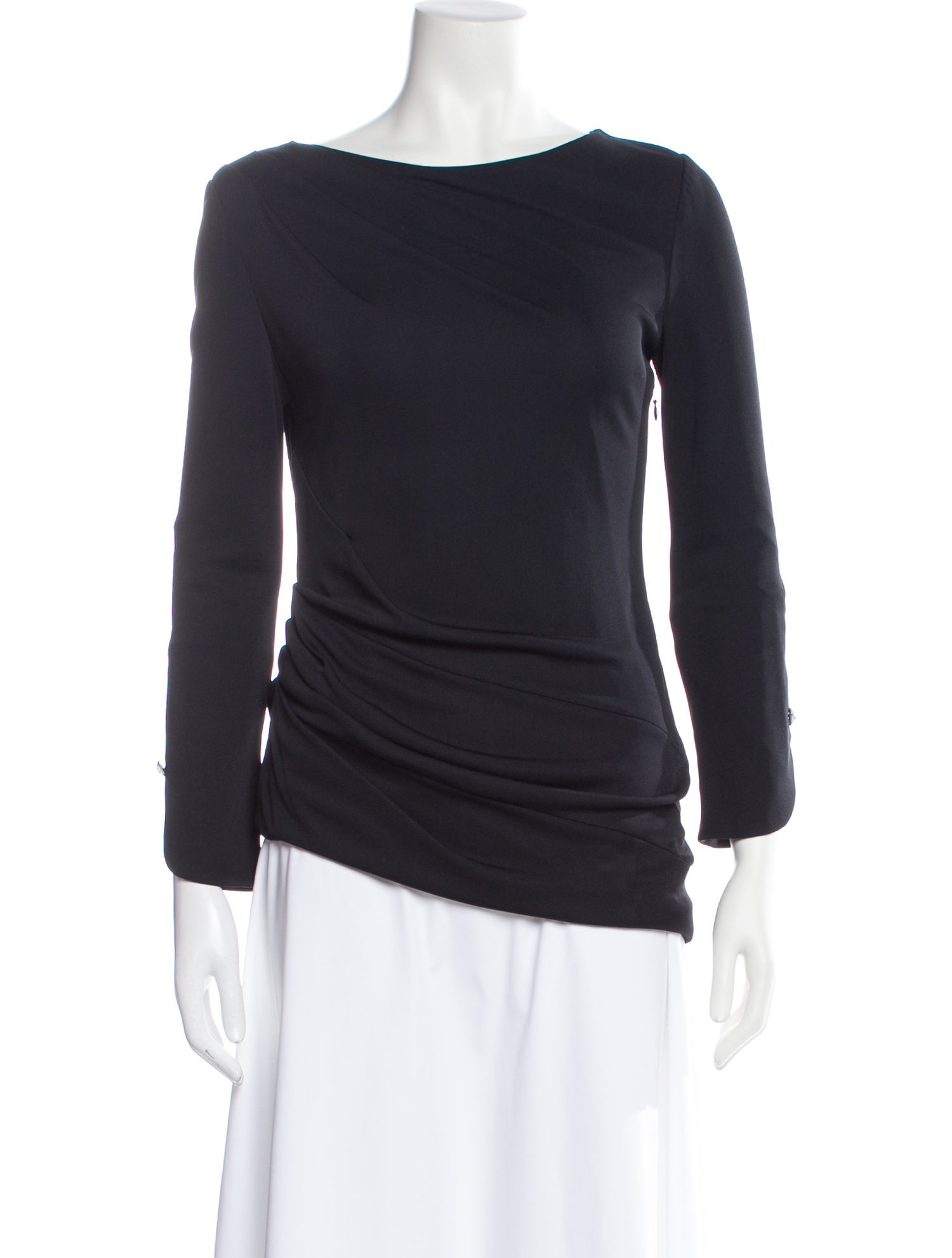 Giorgio Armani Bateau Neckline Long Sleeve Top