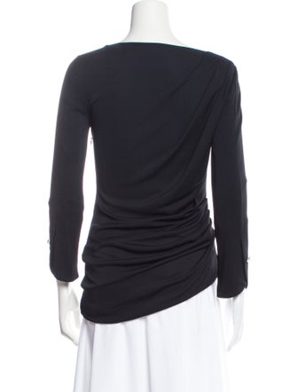 Giorgio Armani Bateau Neckline Long Sleeve Top