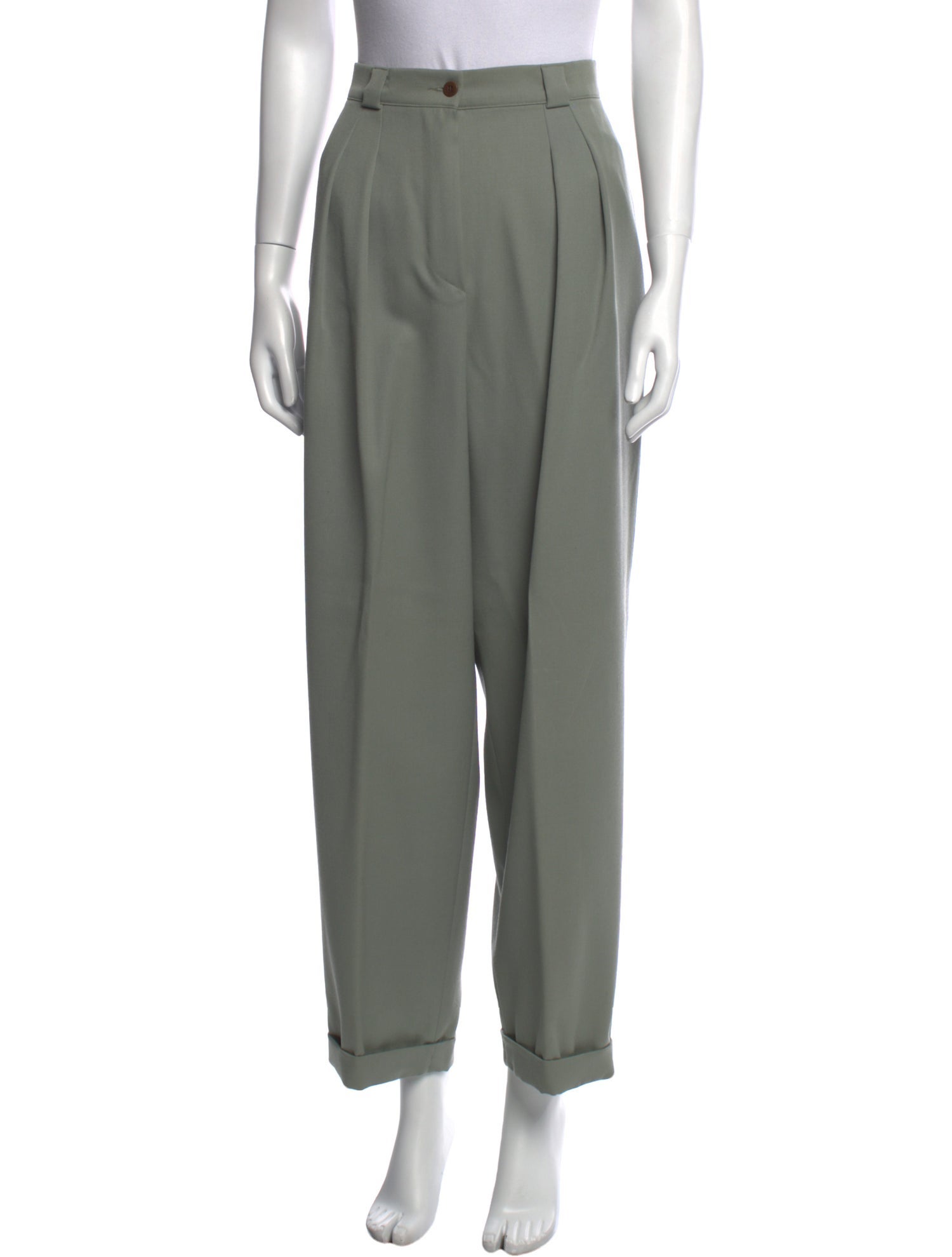 Giorgio Armani Virgin Wool Wide Leg Pants