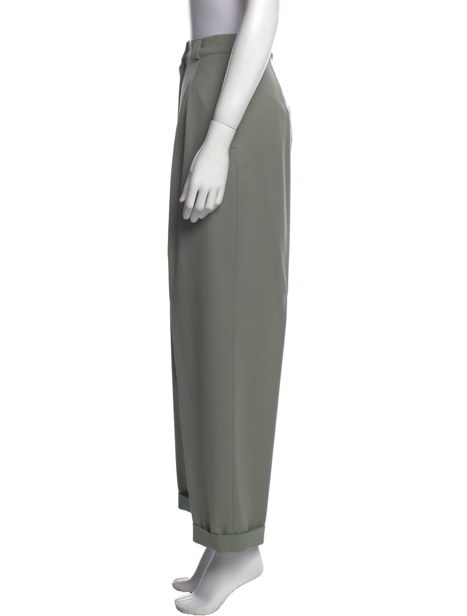 Giorgio Armani Virgin Wool Wide Leg Pants