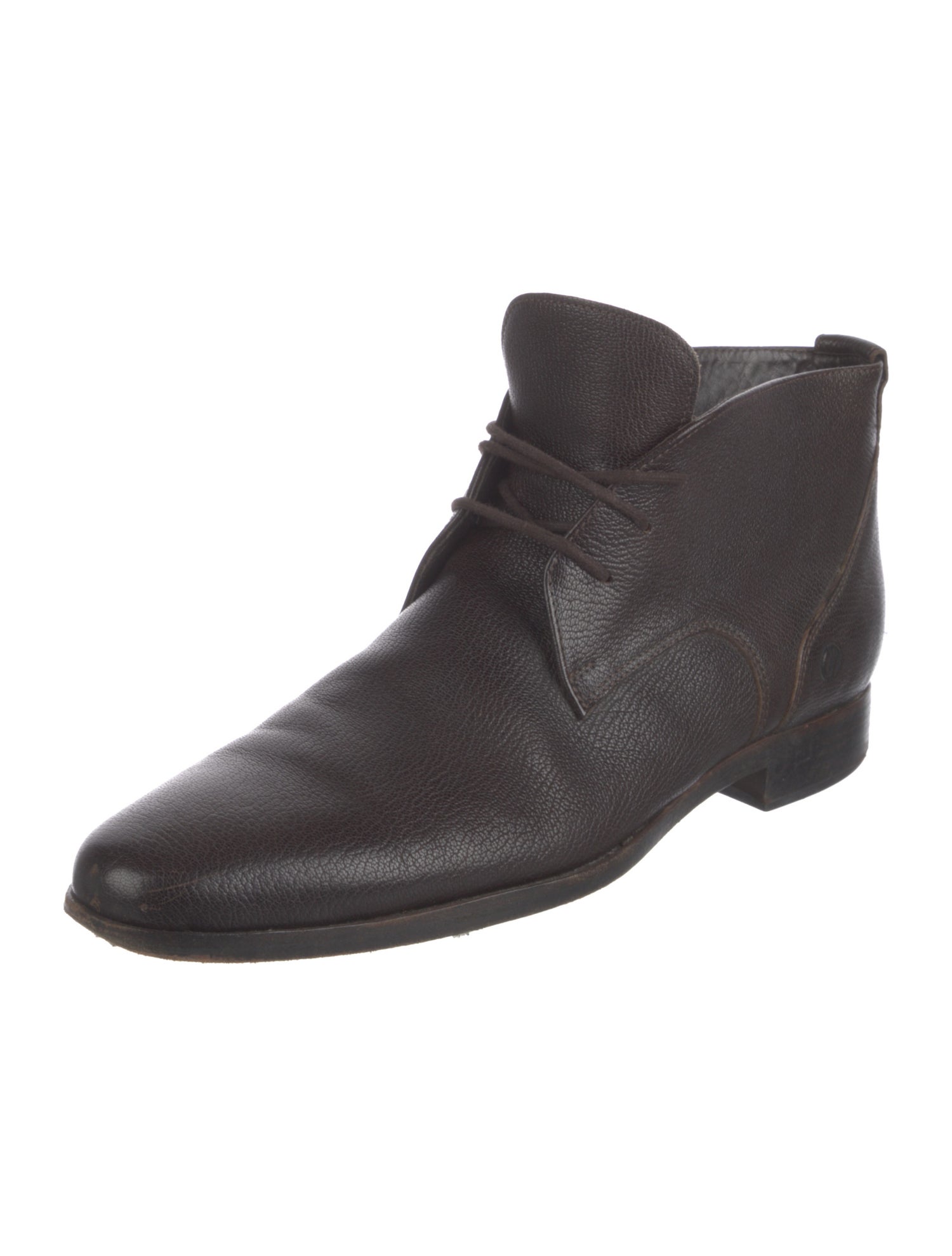 Giorgio Armani Leather Lace-Up Boots