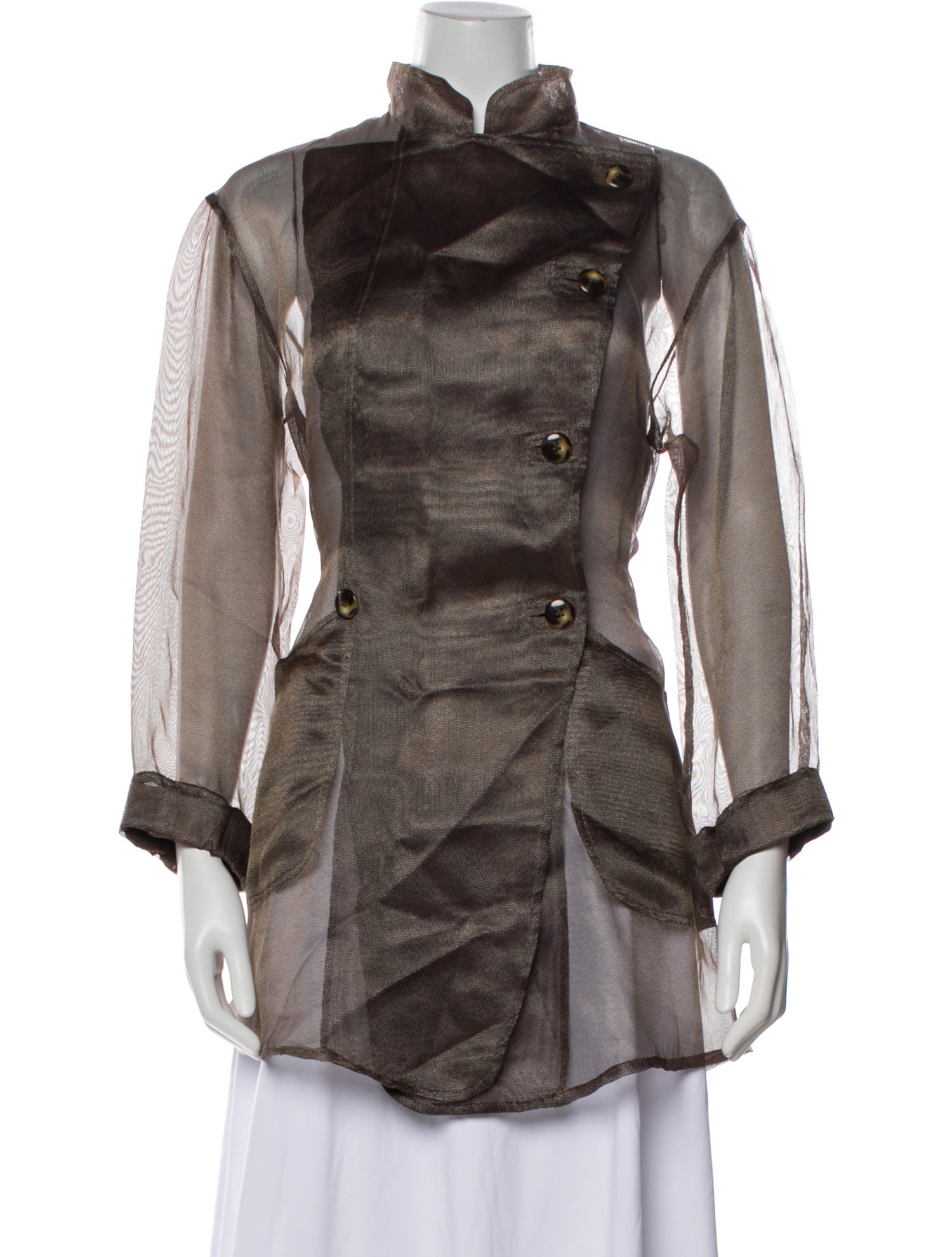 Giorgio Armani Vintage Long Sleeve Button-Up Top