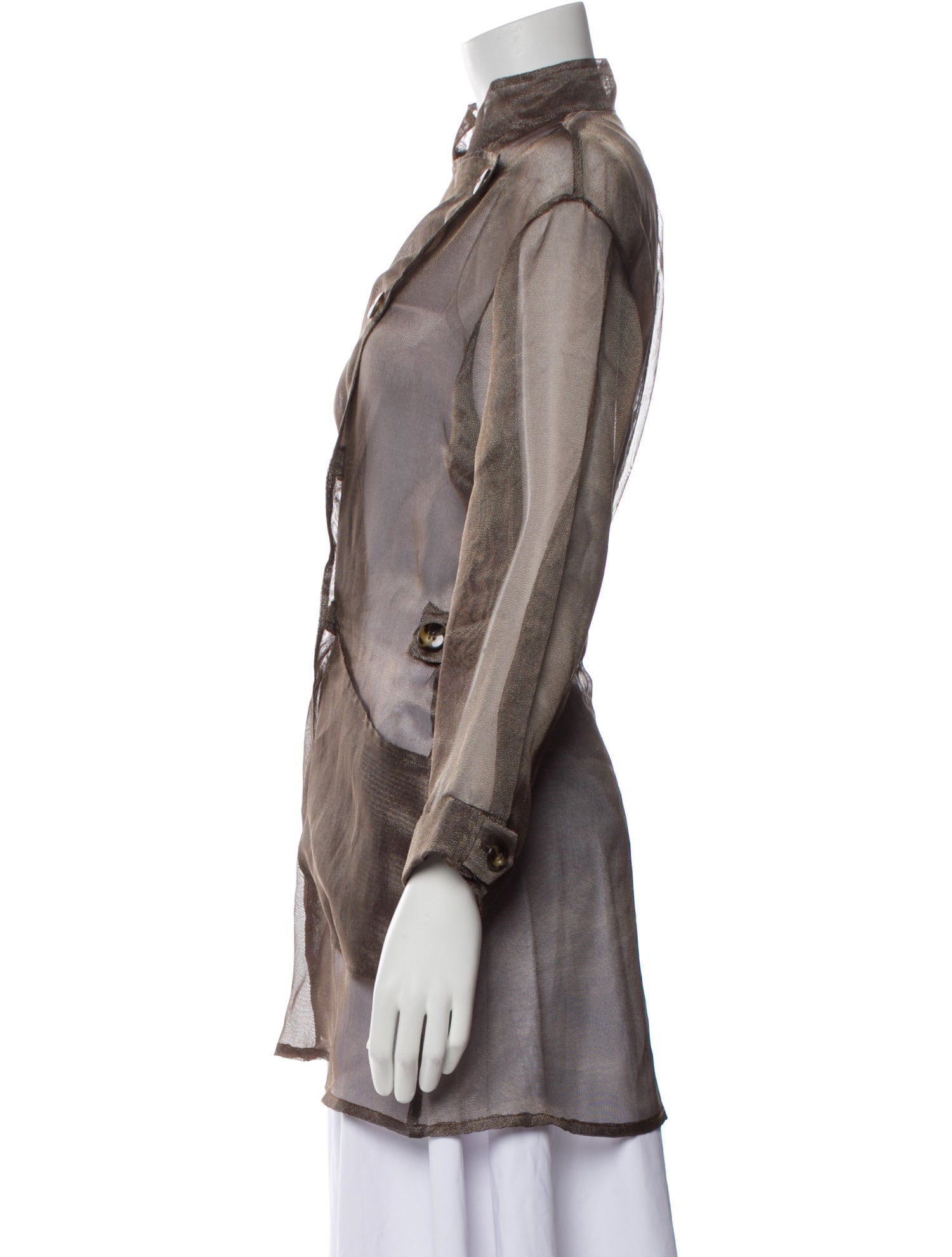 Giorgio Armani Vintage Long Sleeve Button-Up Top