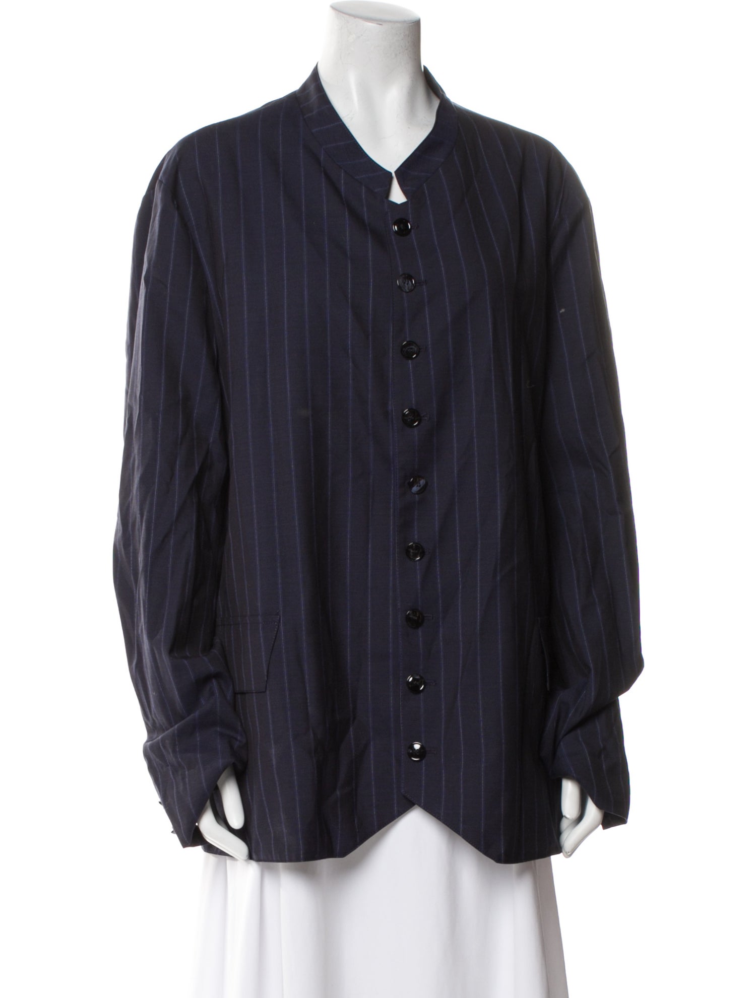 Giorgio Armani Virgin Wool Striped Jacket