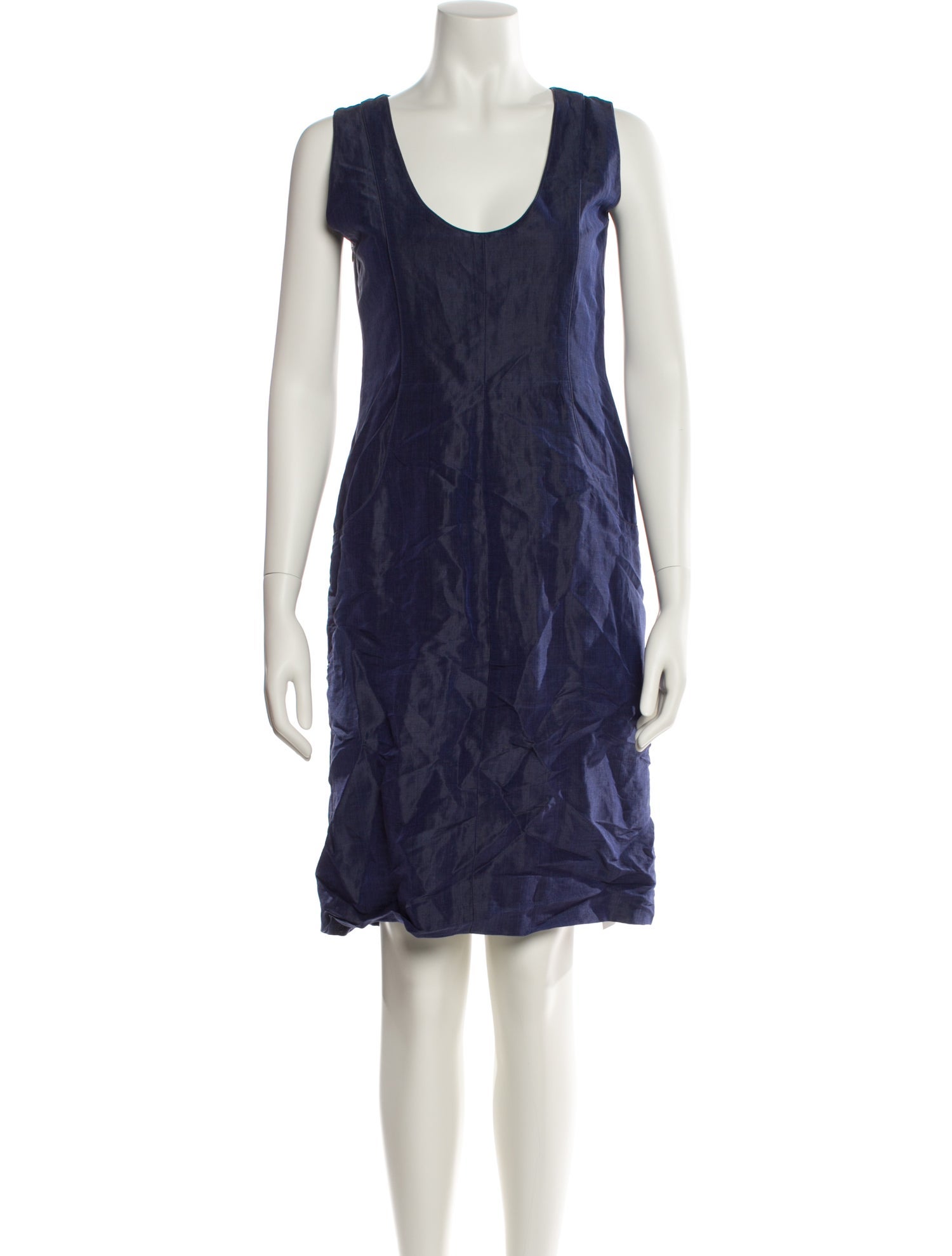 Giorgio Armani Scoop Neck Knee-Length Dress