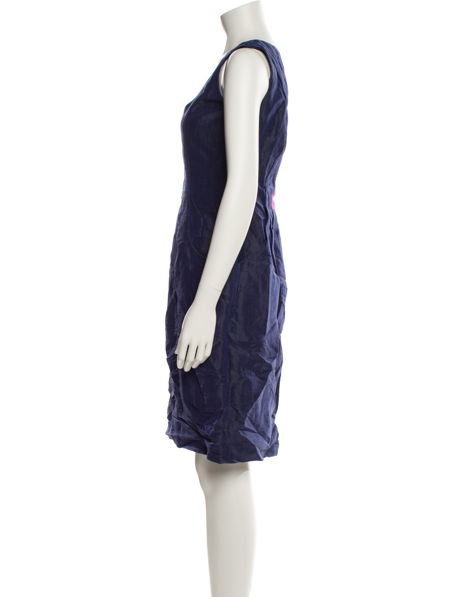 Giorgio Armani Scoop Neck Knee-Length Dress