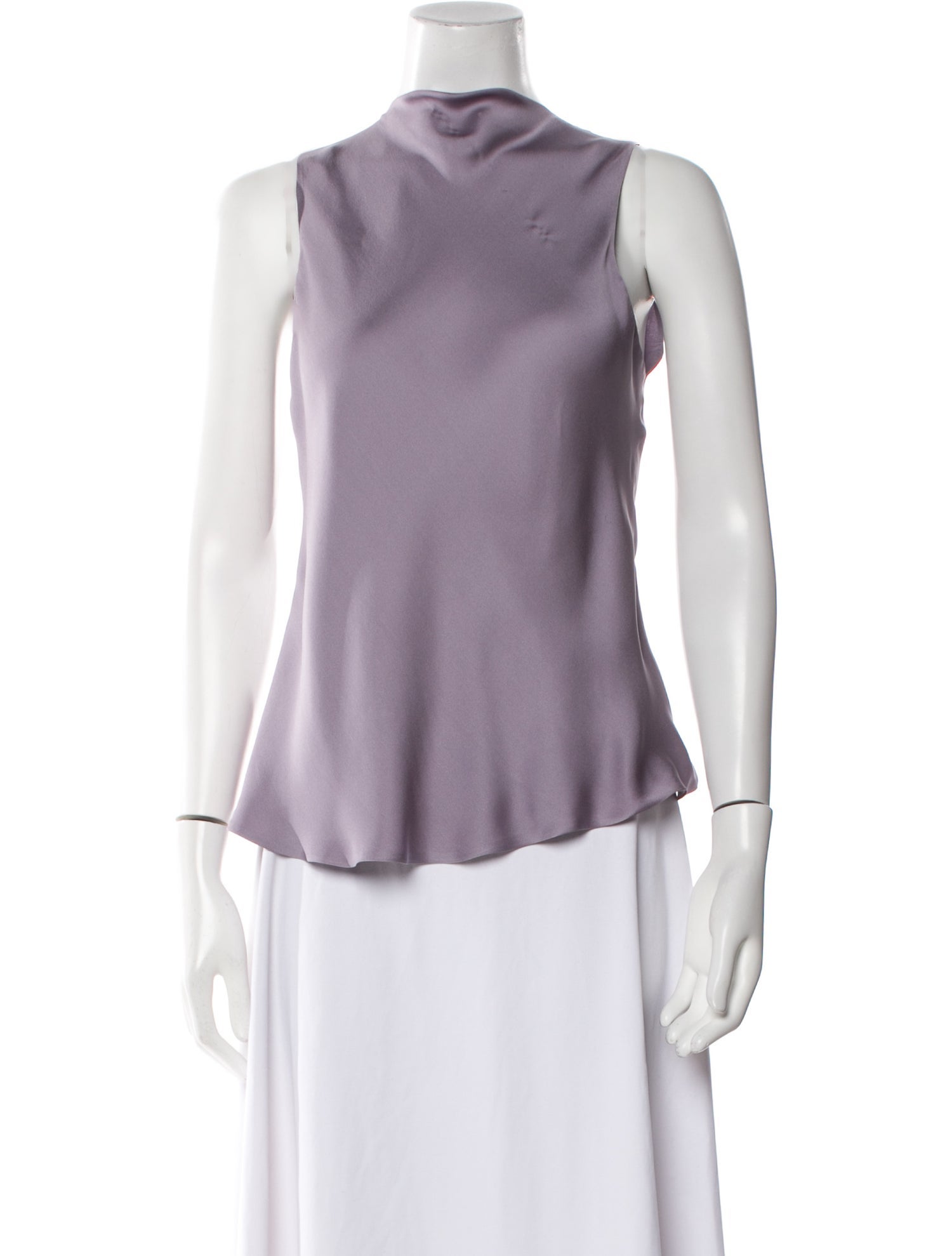 Giorgio Armani Silk Mock Neck Top