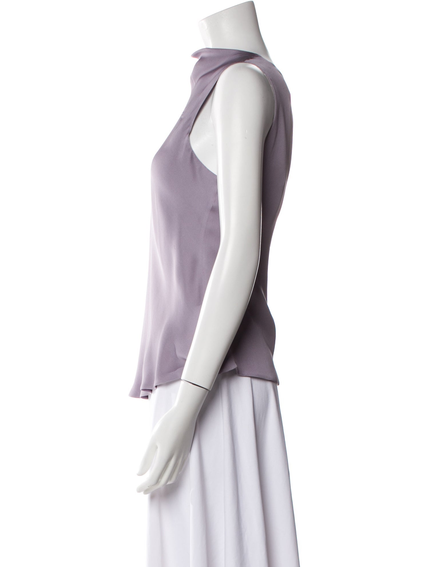 Giorgio Armani Silk Mock Neck Top