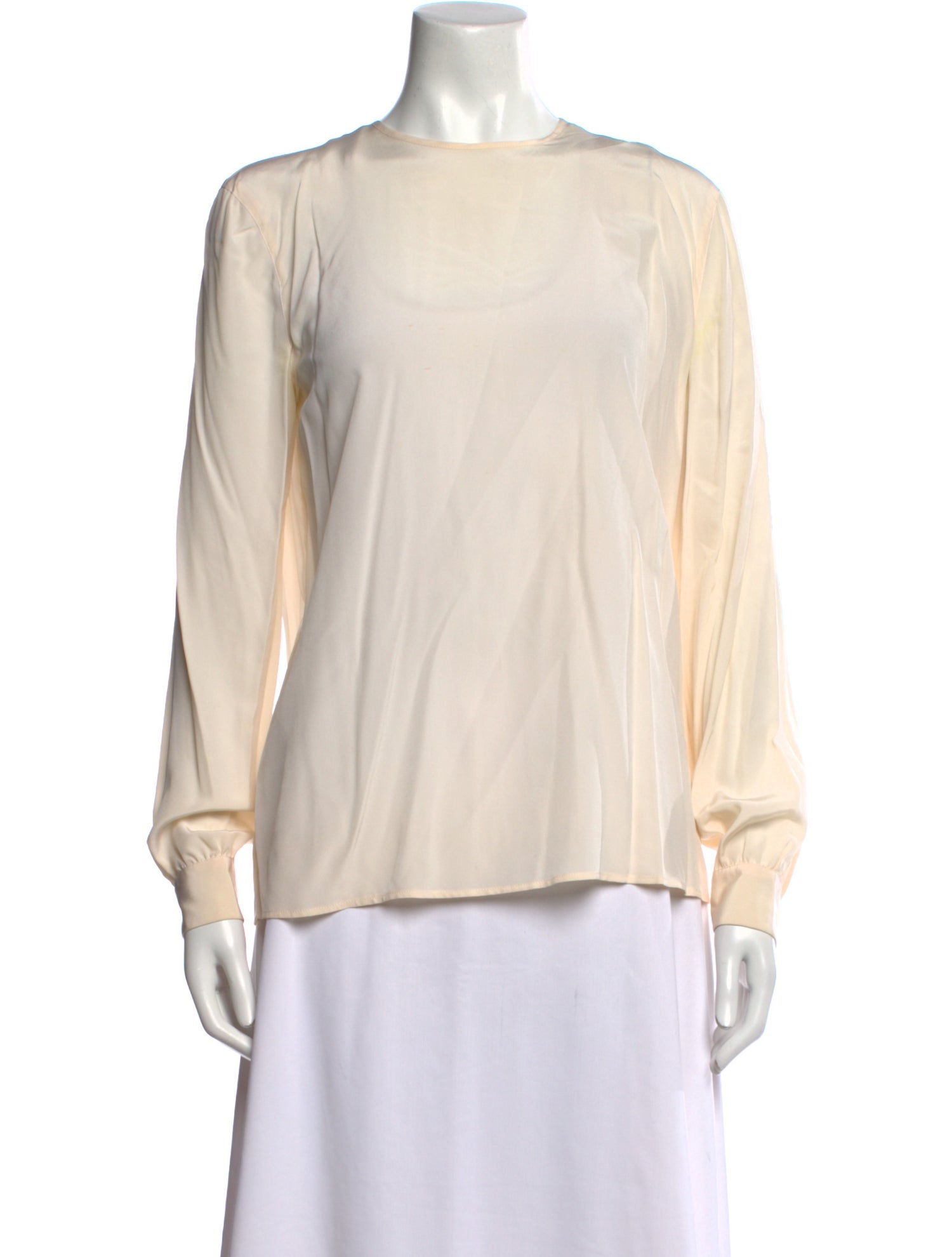 Giorgio Armani Silk Bateau Neckline Blouse