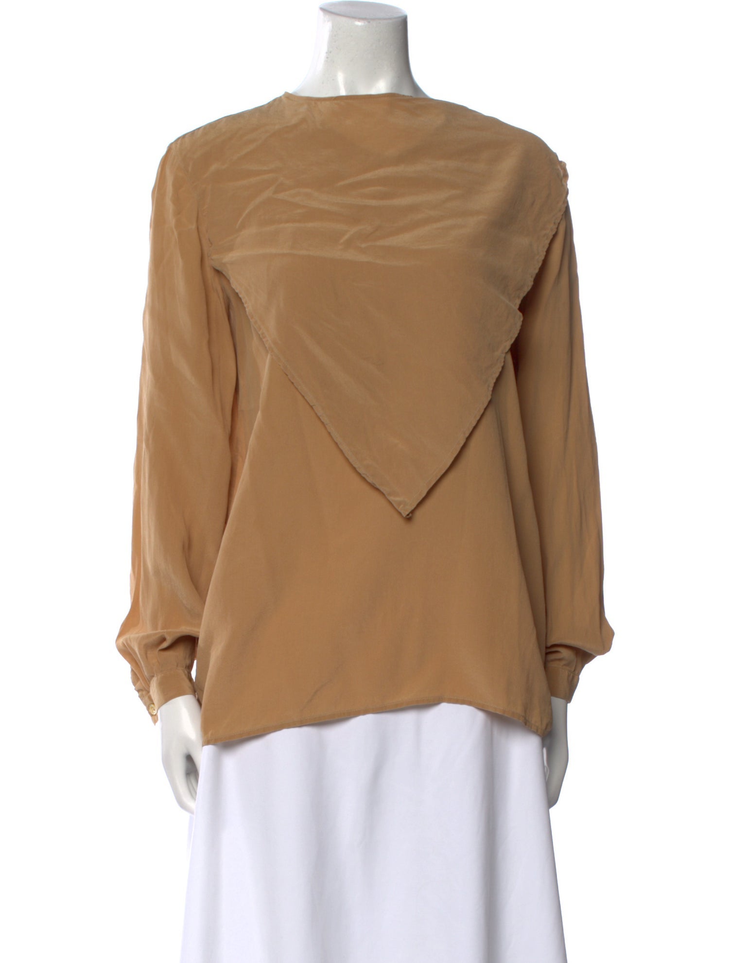 Giorgio Armani Silk Bateau Neckline Blouse
