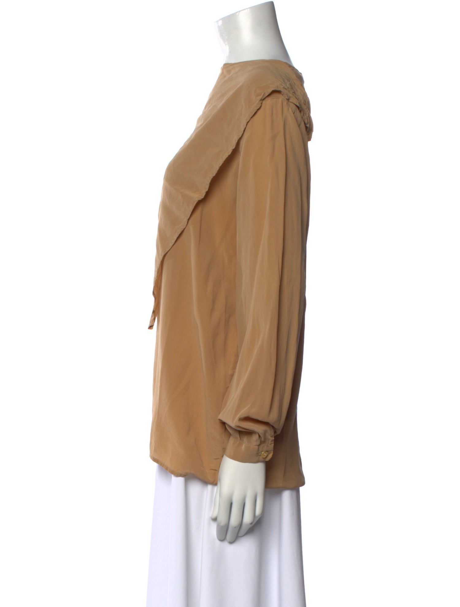 Giorgio Armani Silk Bateau Neckline Blouse