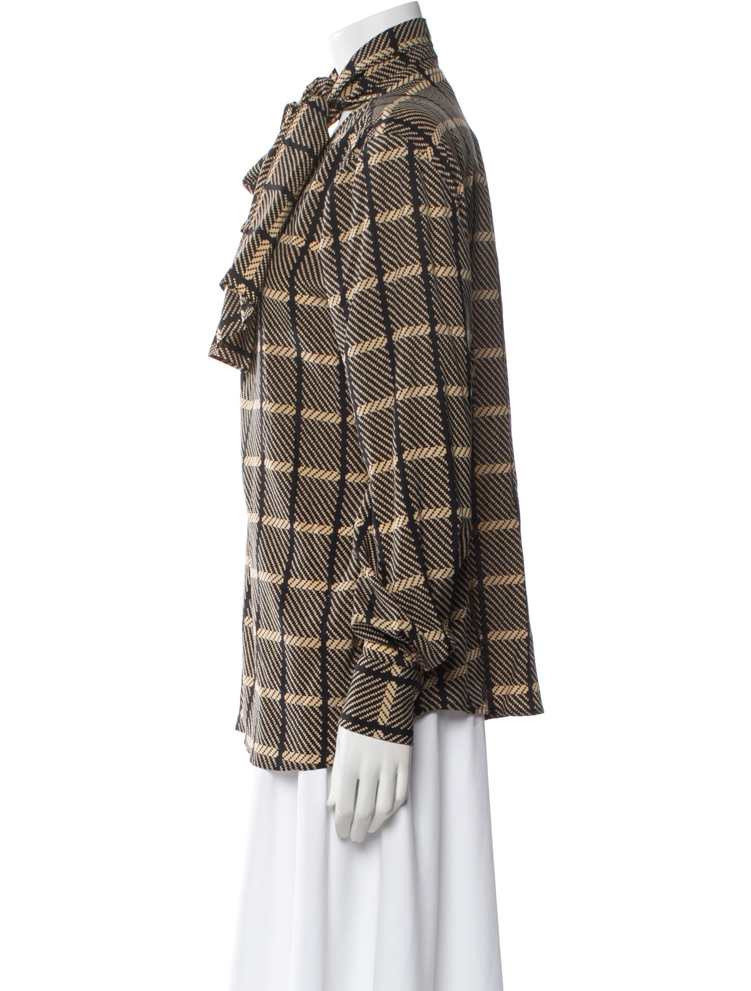 Giorgio Armani Silk Printed Button-Up Top