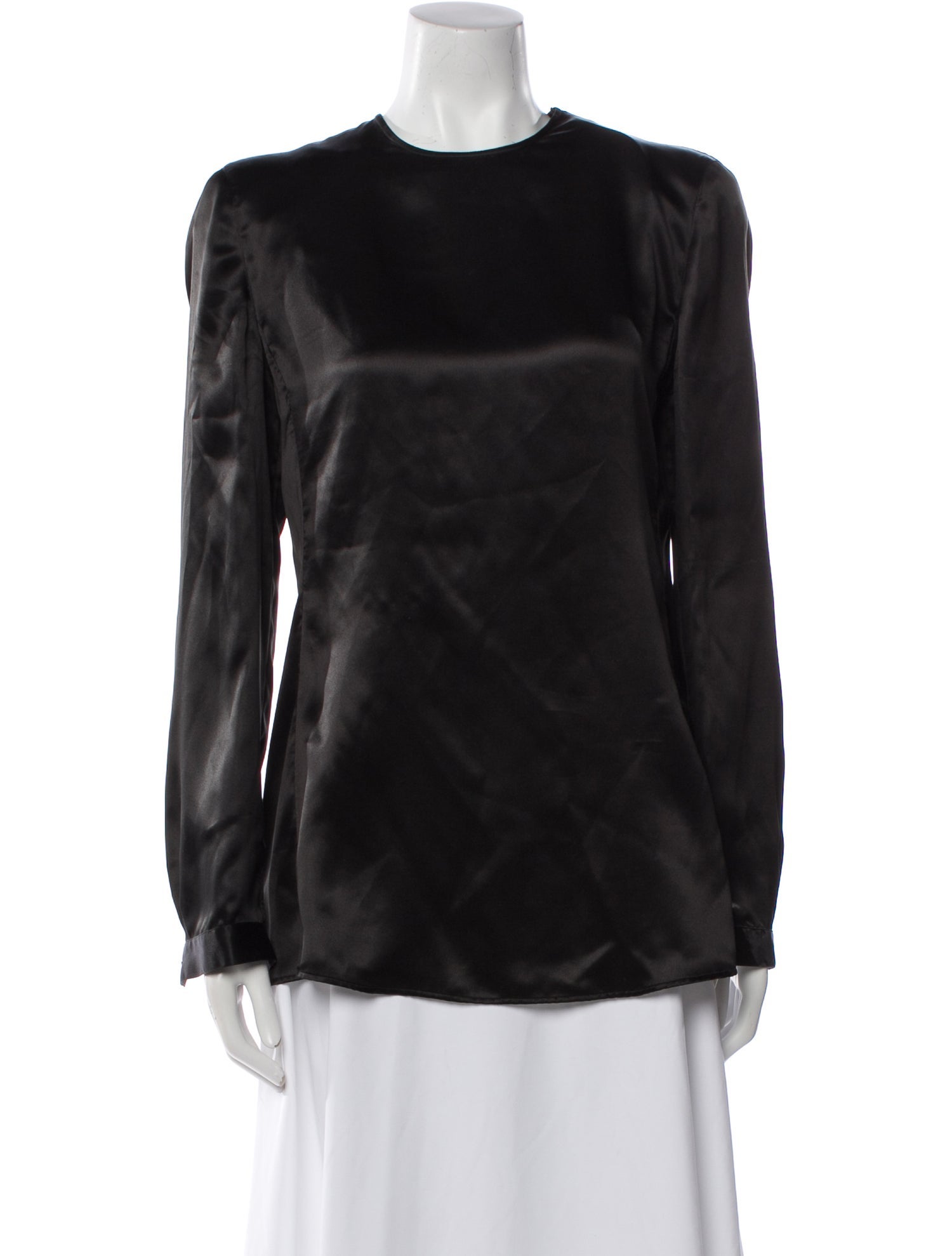 Giorgio Armani Silk Crew Neck Blouse